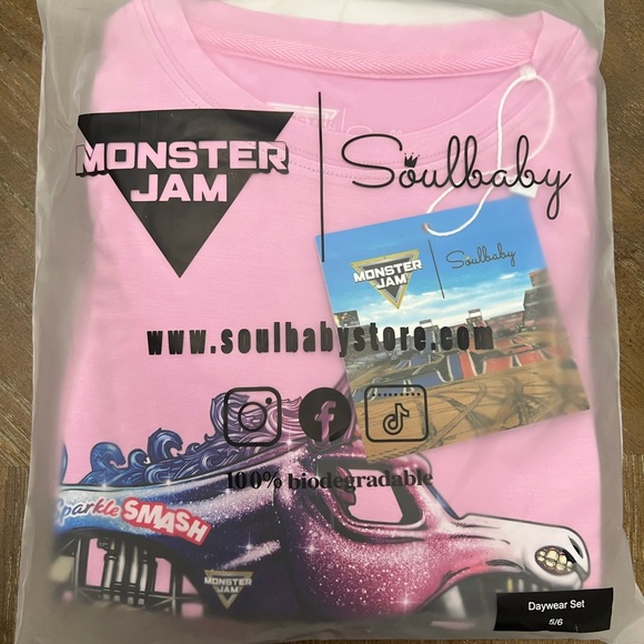 Soul Baby x Monster Jam Bamboo Sparkle Smash Set